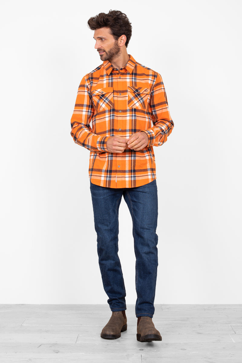 Orange Checked Shirt