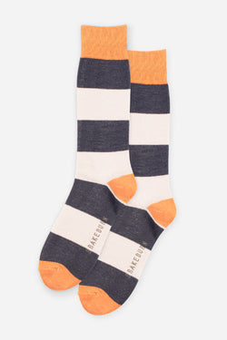 Ecru Stripe Socks