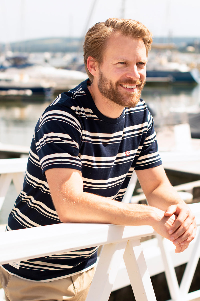 Men's Navy Stripe Tee