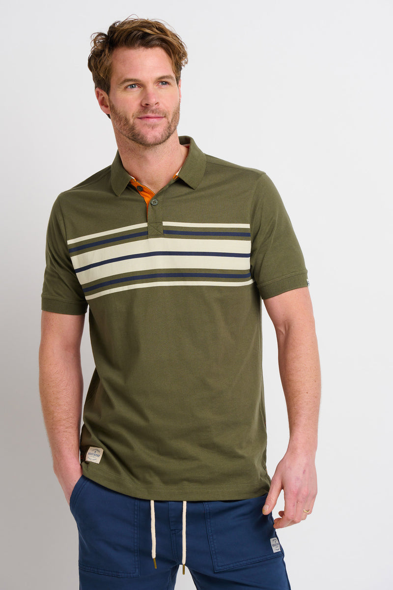 Chest Stripe Polo Shirt