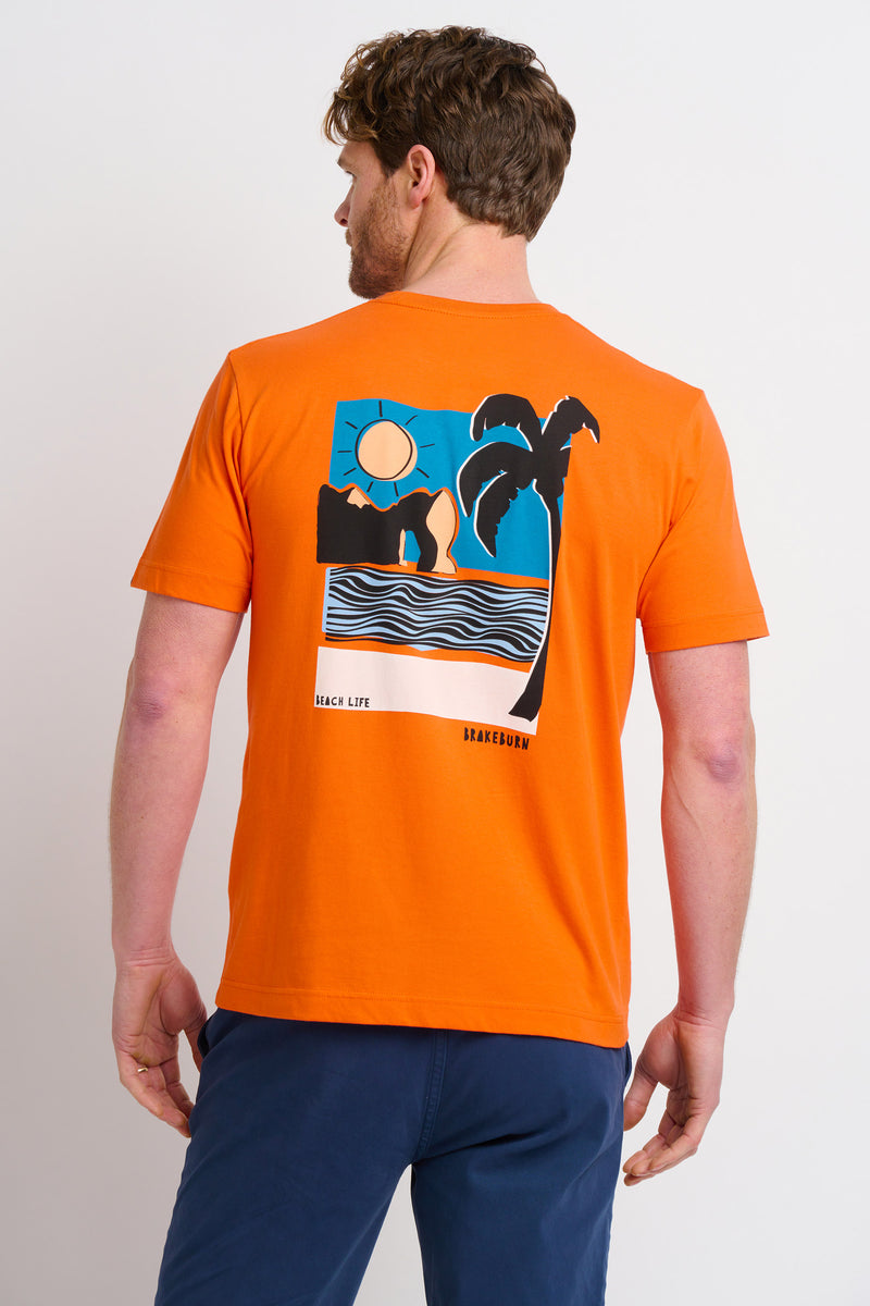 Landscape Lino Orange Tee