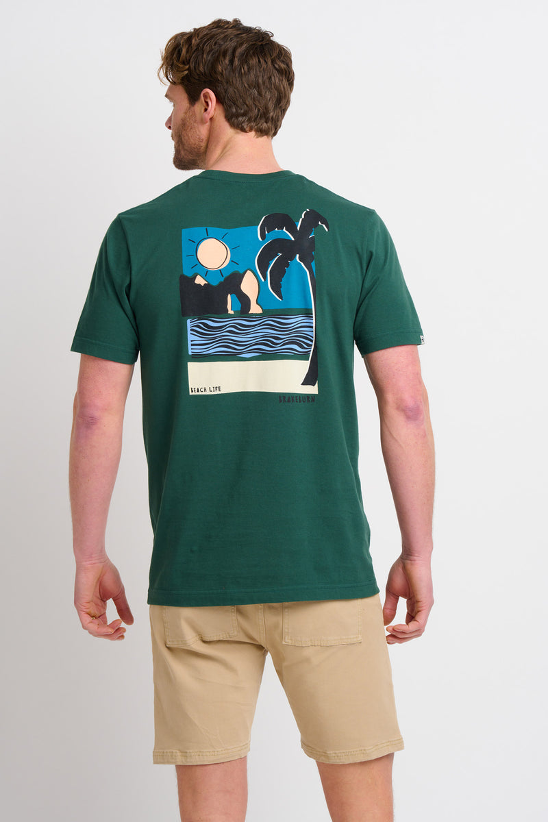 Landscape Lino Green Tee