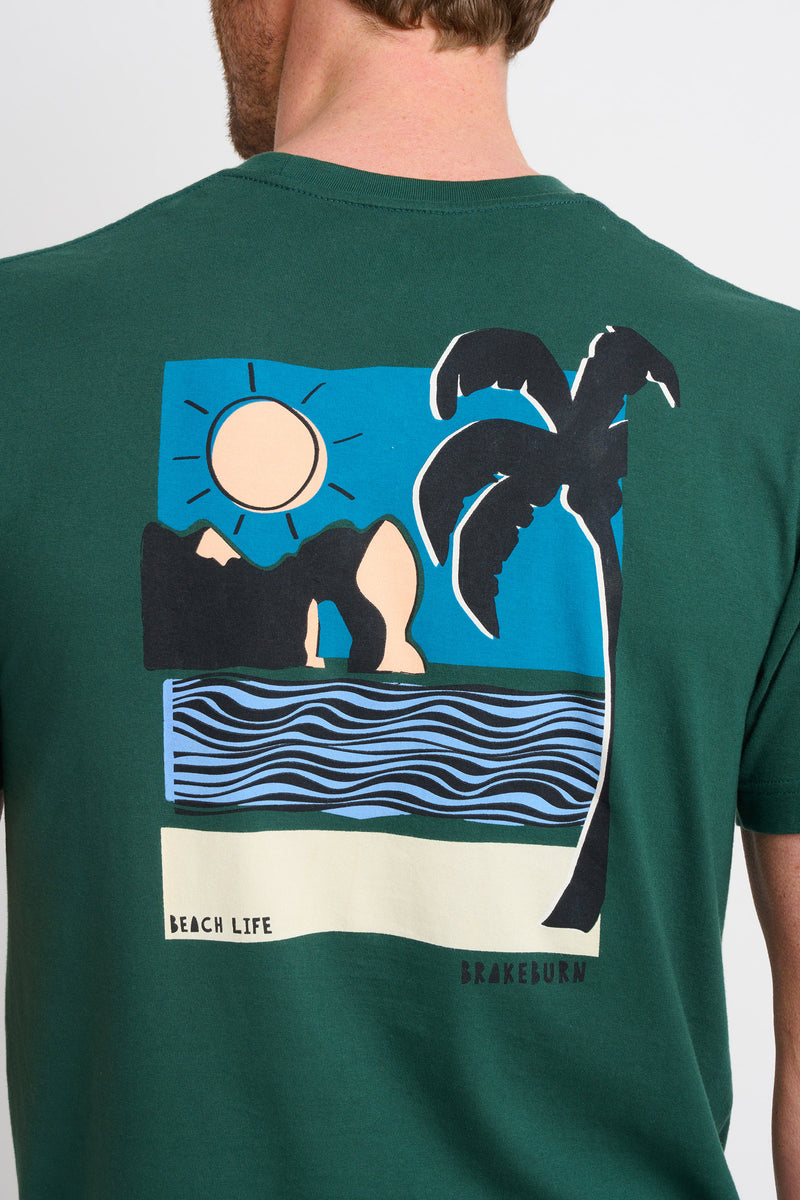 Landscape Lino Green Tee