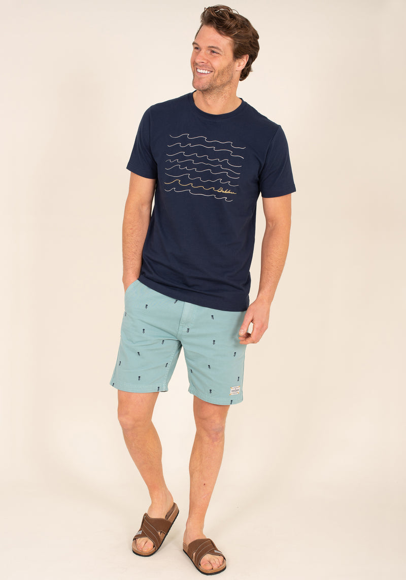 Organic Cotton Embroidered Waves T-Shirt