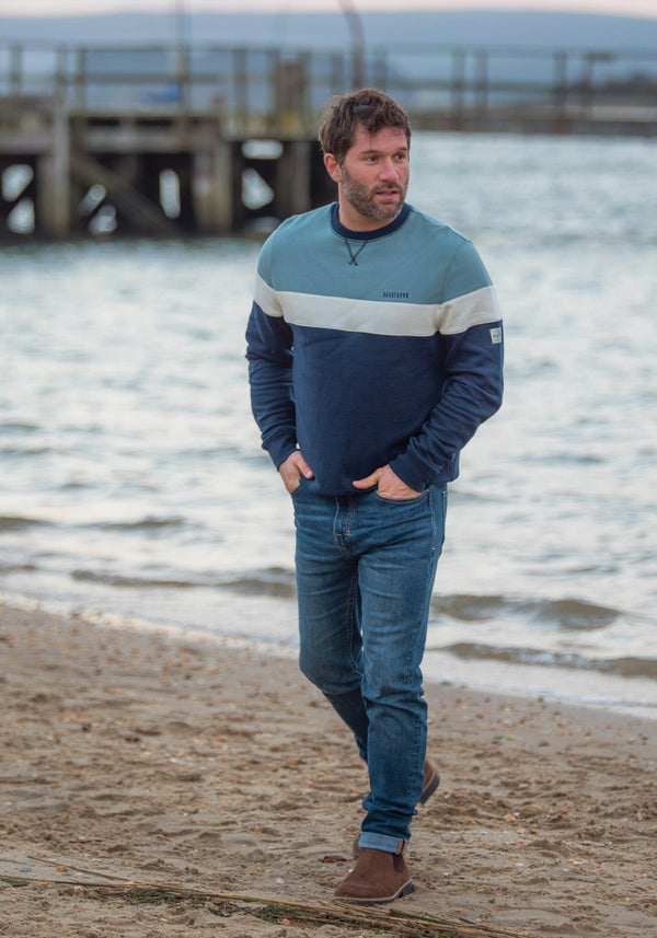 Colour Block Crew Neck Sweat