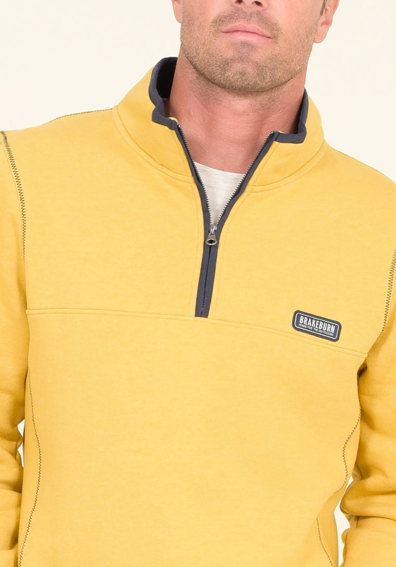 1/4 Zip Sweat Yellow