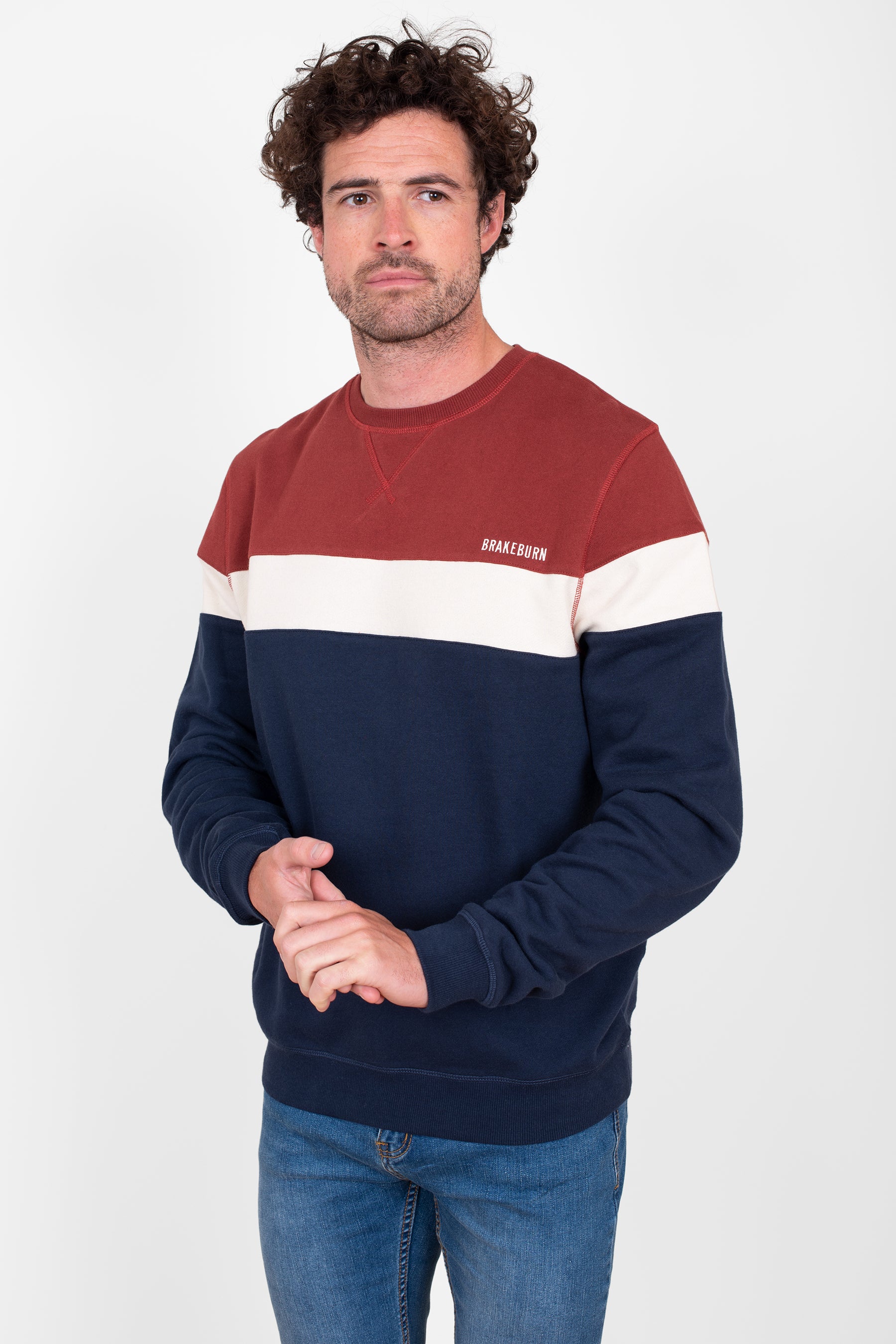 Colour Block Crew Neck Sweatshirt