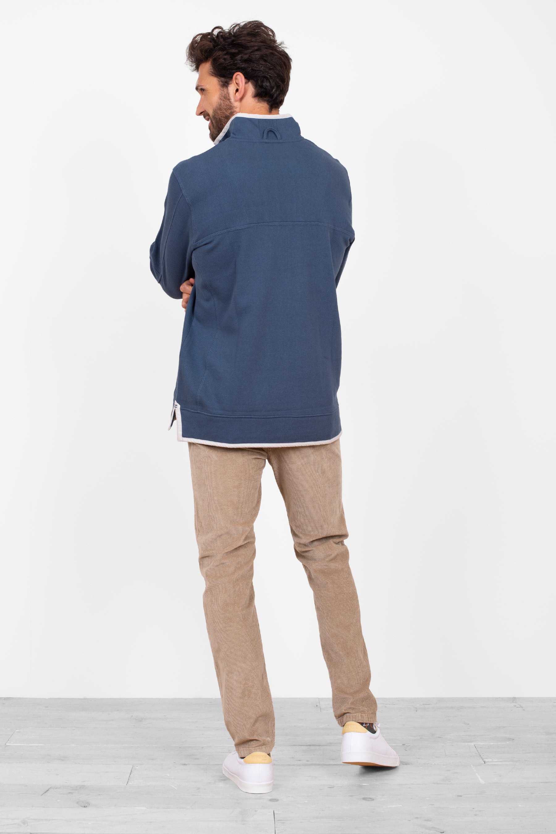 1/4 Zip Pique Sweatshirt