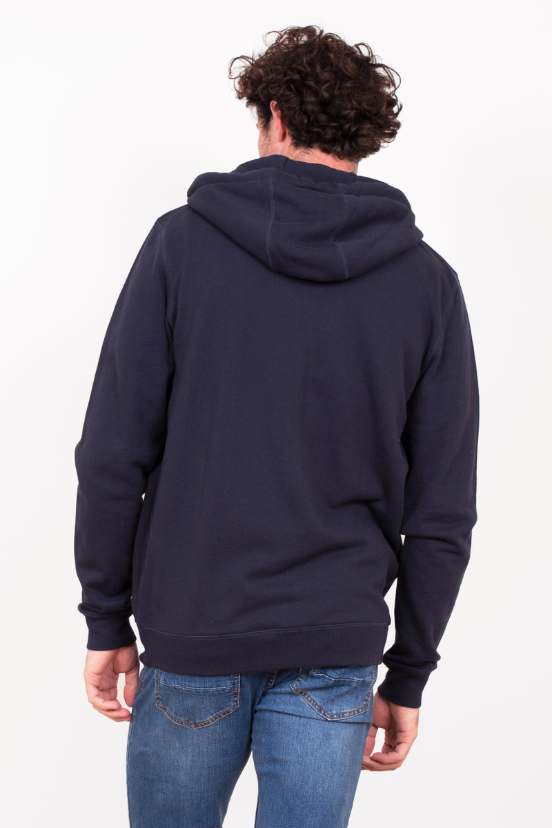 Navy Zip Through Hoodie