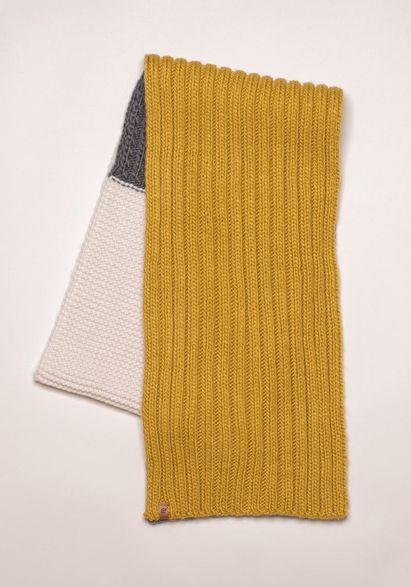 Colour Block Knit Scarf