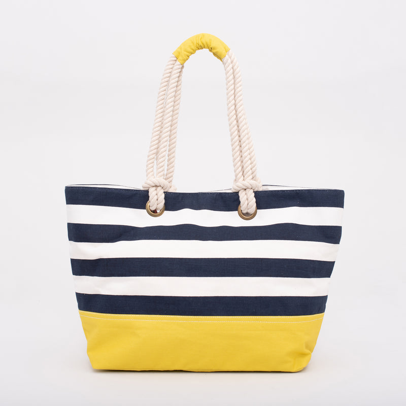 Block Stripe Beach Bag