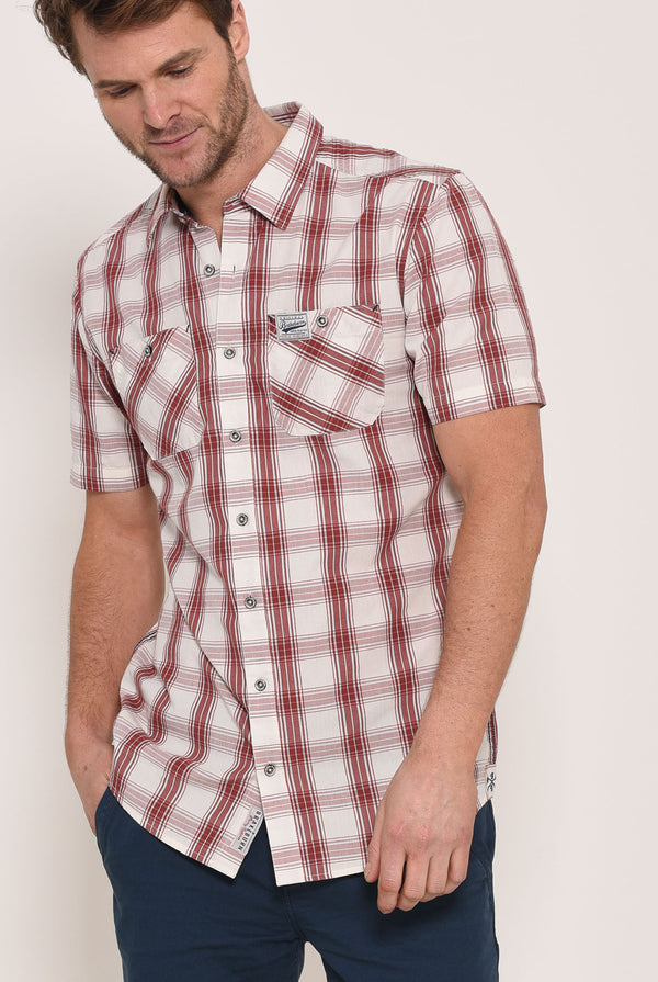 Short Sleeve Shirt Red Check