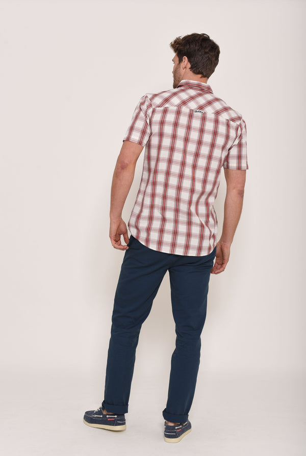 Short Sleeve Shirt Red Check