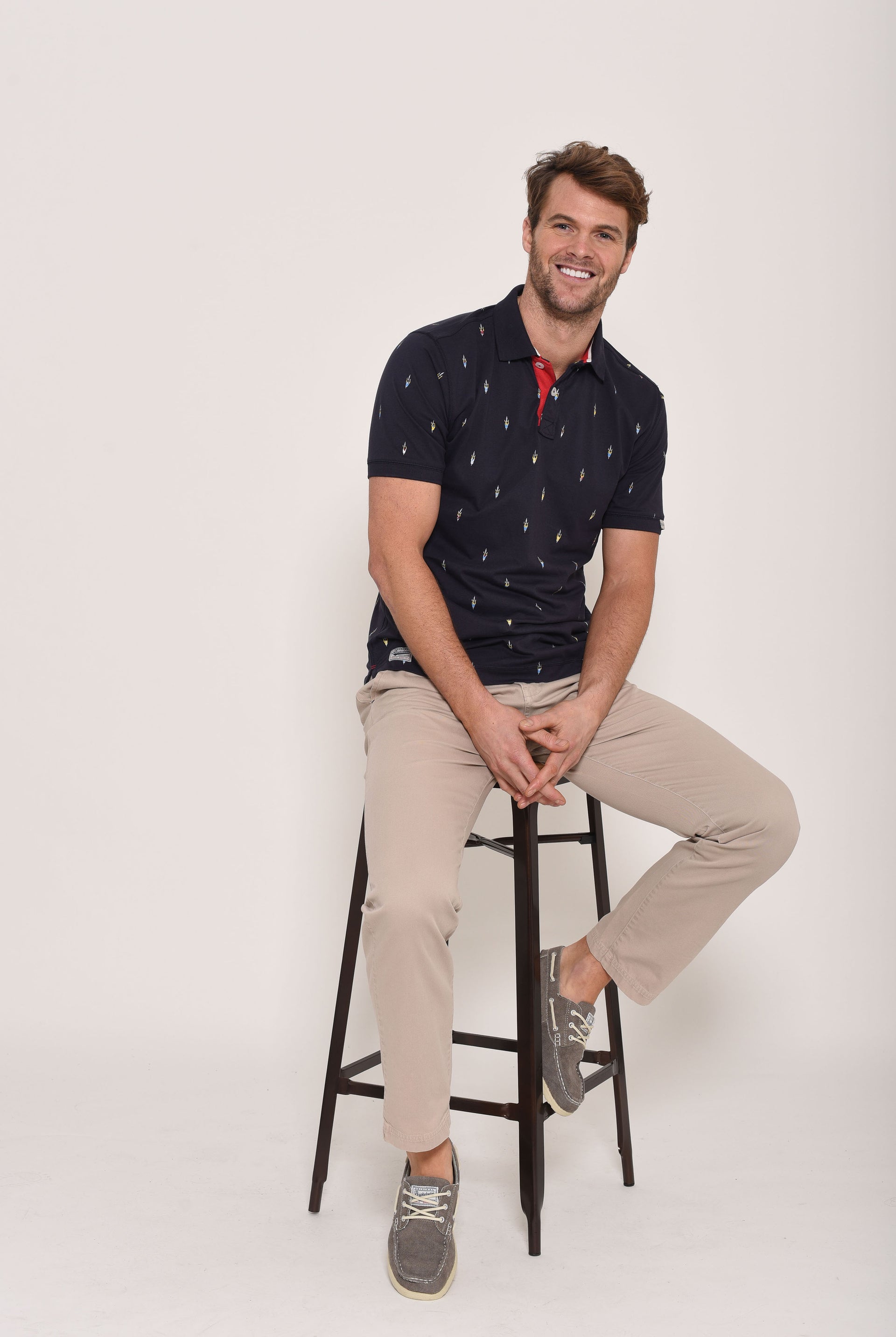 Men's Bike Polo Shirt Printed Polo Shirts Brakeburn