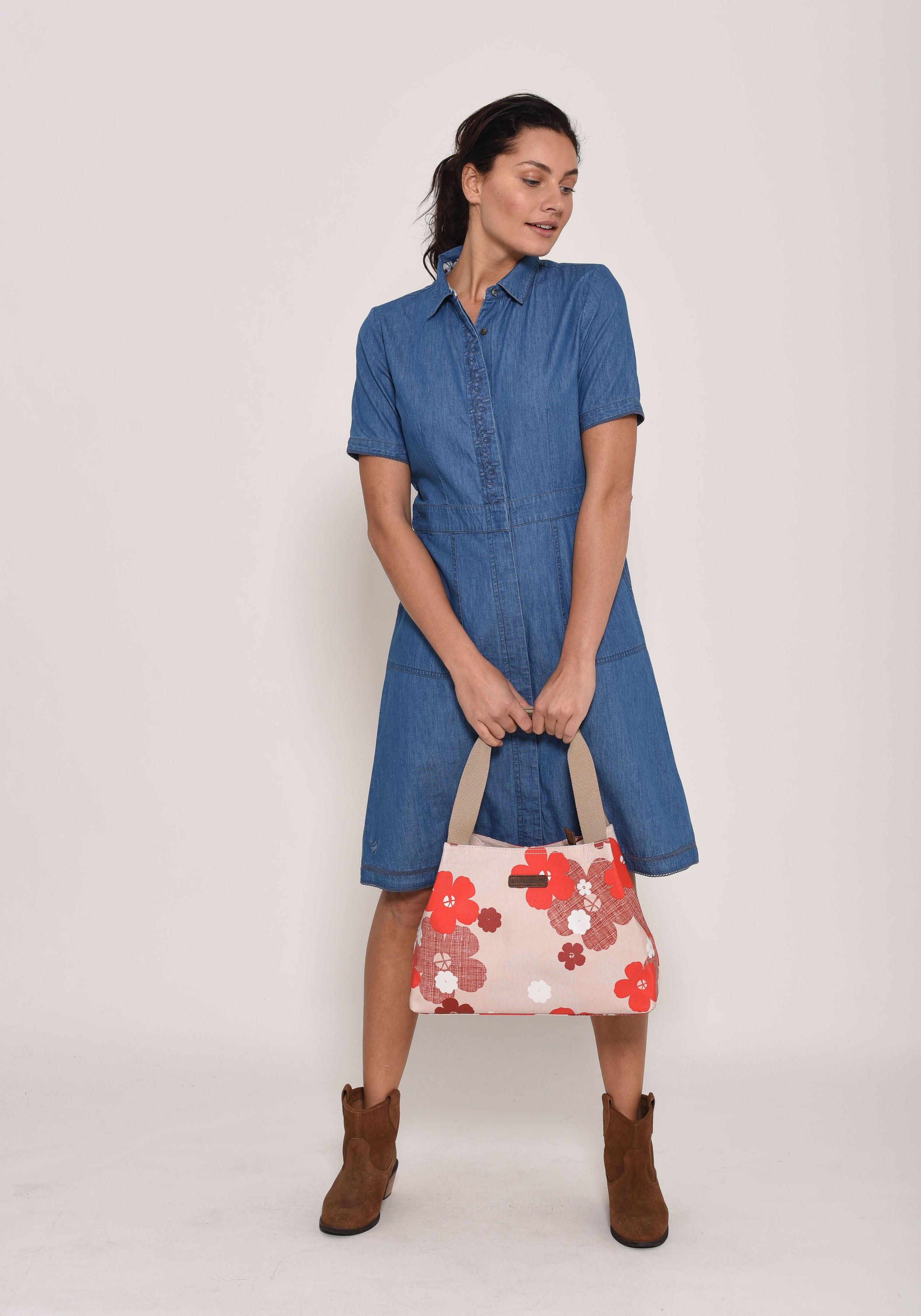 Denim Work Dress | Denim Midi Dress
