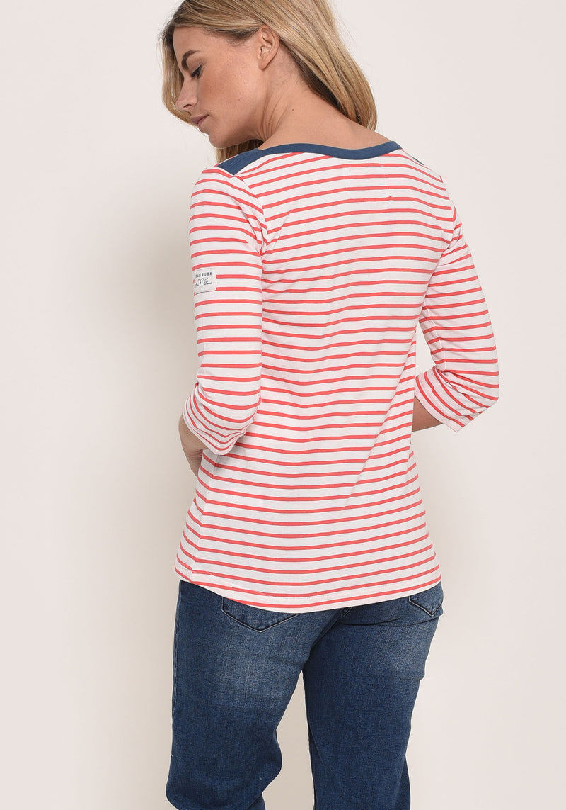 3/4 Sleeve Stripe T-Shirt