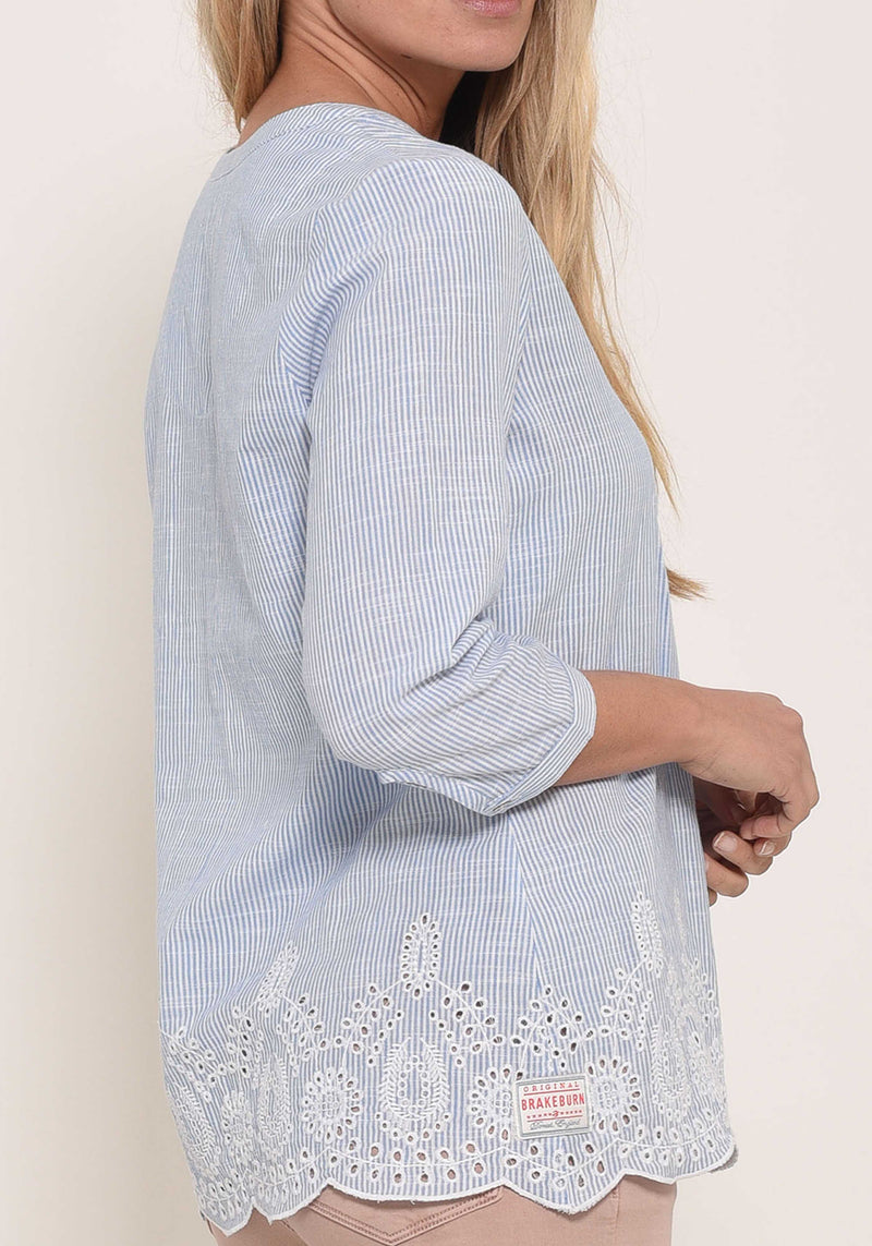 Scalloped Hem Blouse