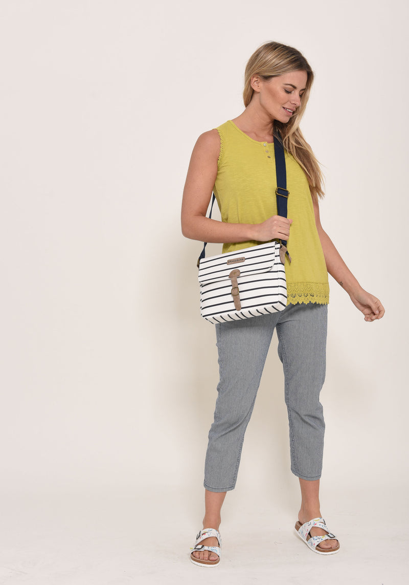 Stripe Saddle Bag